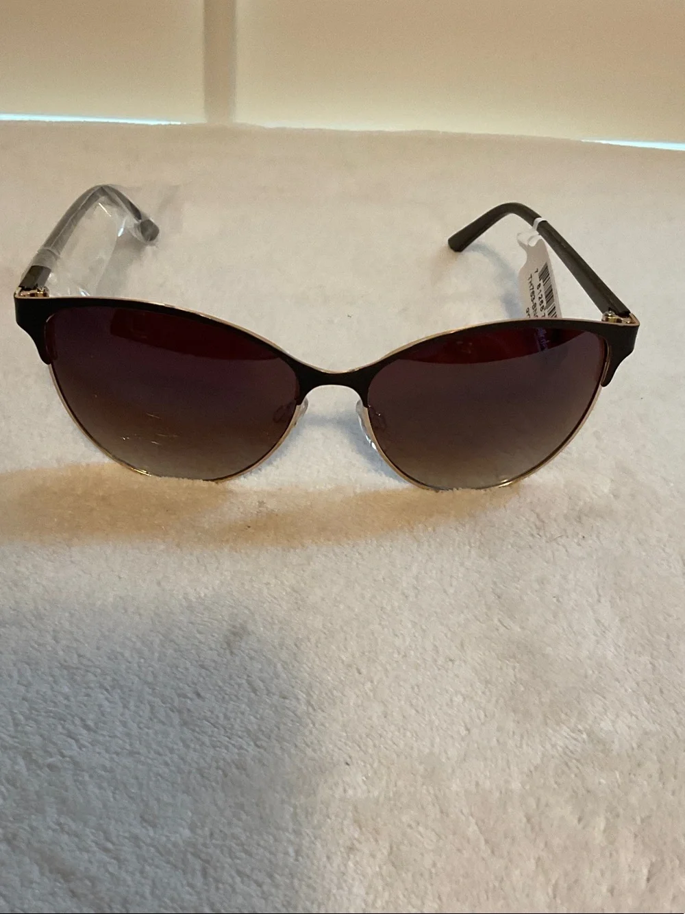 Tahari Black Frame Sunglasses with Brown Gradient Lenses